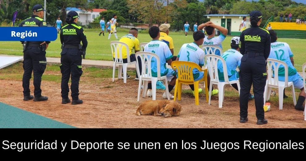 Policía acompaña el inicio de los Juegos Intercolegiados en Vichada con estudiantes y autoridades presentes en la apertura.