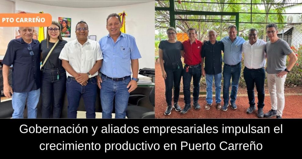 Gobernador de Vichada junto a empresarios locales durante jornada de fortalecimiento empresarial y productivo.