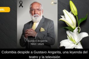 Imagen en homenaje al actor Gustavo Angarita, figura emblemática de la cultura colombiana.