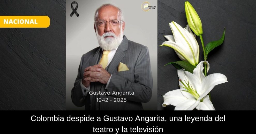 Imagen en homenaje al actor Gustavo Angarita, figura emblemática de la cultura colombiana.