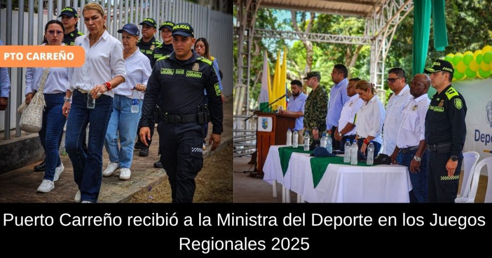 La Ministra del Deporte, Patricia Duque Cruz, llegó a Puerto Carreño en el marco de los Juegos Regionales 2025.